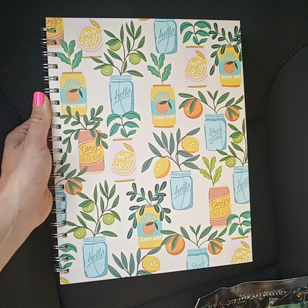 Spiral notebook lemon life 160 pages